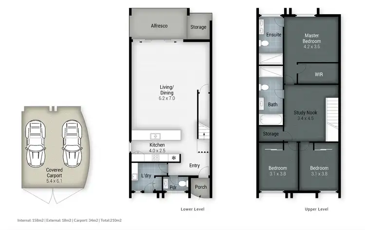 Floorplan of Homely townhouse listing, 147 North Hill Drive, Robina QLD 4226