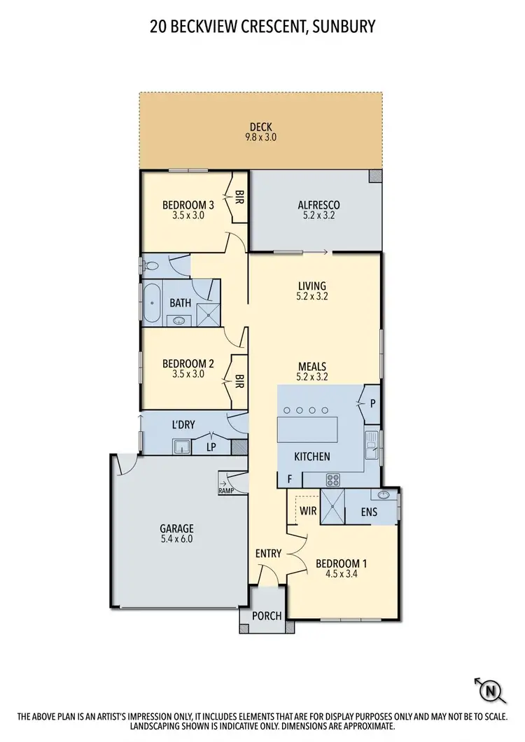 Floorplan of Homely house listing, 20 Beckview Crescent, Sunbury VIC 3429