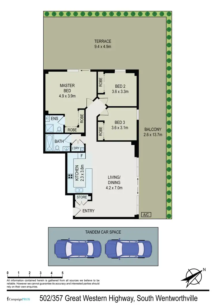 Floorplan of Homely unit listing, 502/357 Great Western Highway, South Wentworthville NSW 2145