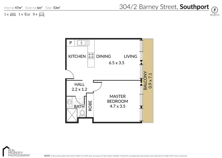 Floorplan of Homely unit listing, 304/2 Barney Street, Southport QLD 4215