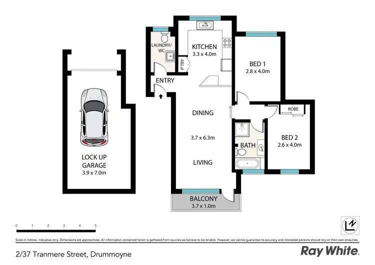 Floorplan of Homely apartment listing, 2/37 Tranmere Street, Drummoyne NSW 2047