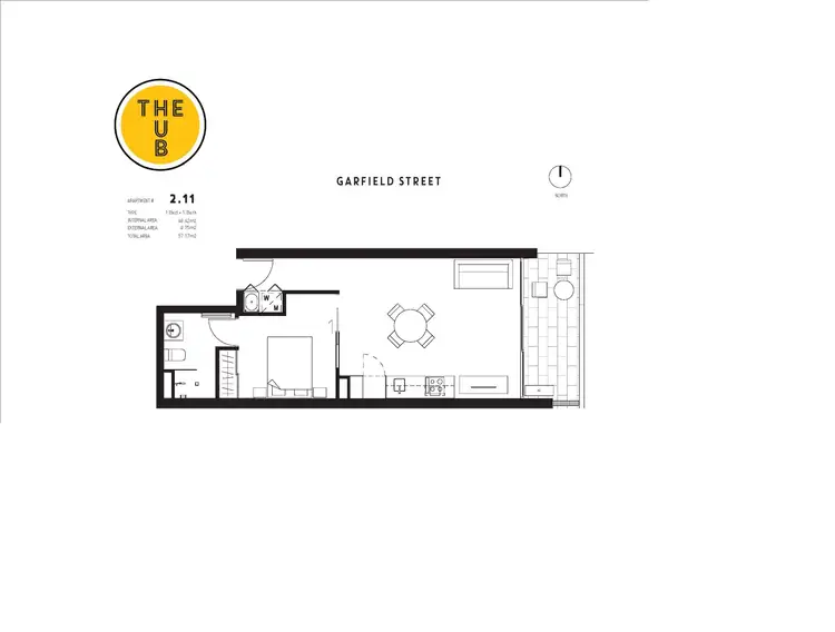 Floorplan of Homely apartment listing, 211/8 Garfield Street, Richmond VIC 3121