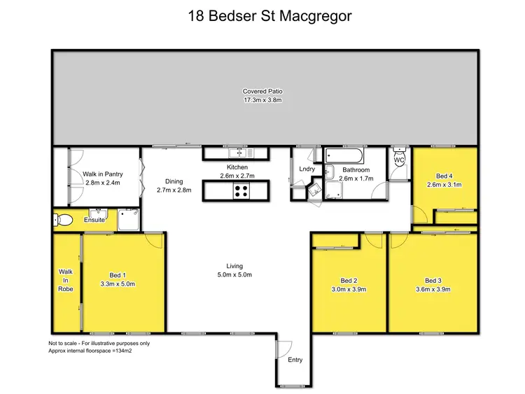Floorplan of Homely house listing, 18 Bedser Street, Macgregor QLD 4109