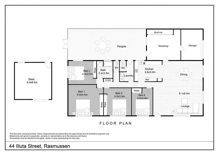 Floorplan of Homely house listing, 44 Illuta Street, Rasmussen QLD 4815