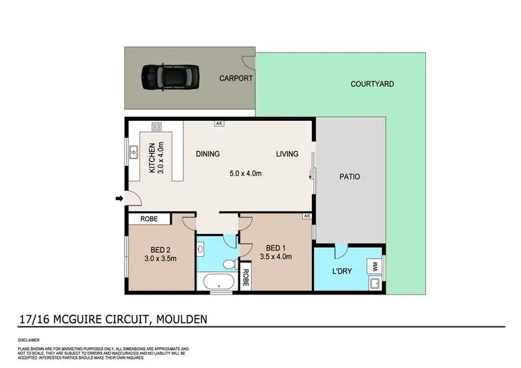 Floorplan of Homely unit listing, 17/16 McGuire Circuit, Moulden NT 830