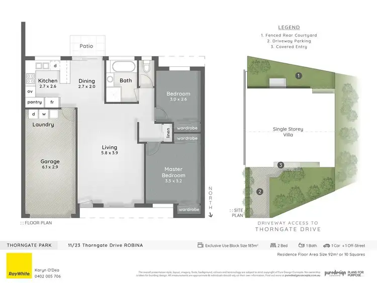Floorplan of Homely unit listing, 11/23 Thorngate Drive, Robina QLD 4226