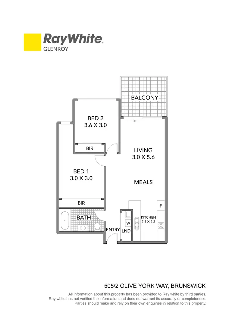 Floorplan of Homely apartment listing, 505/2 Olive York Way, Brunswick West VIC 3055
