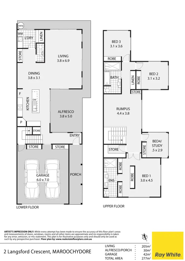 Floorplan of Homely house listing, 2 Langsford Crescent, Maroochydore QLD 4558