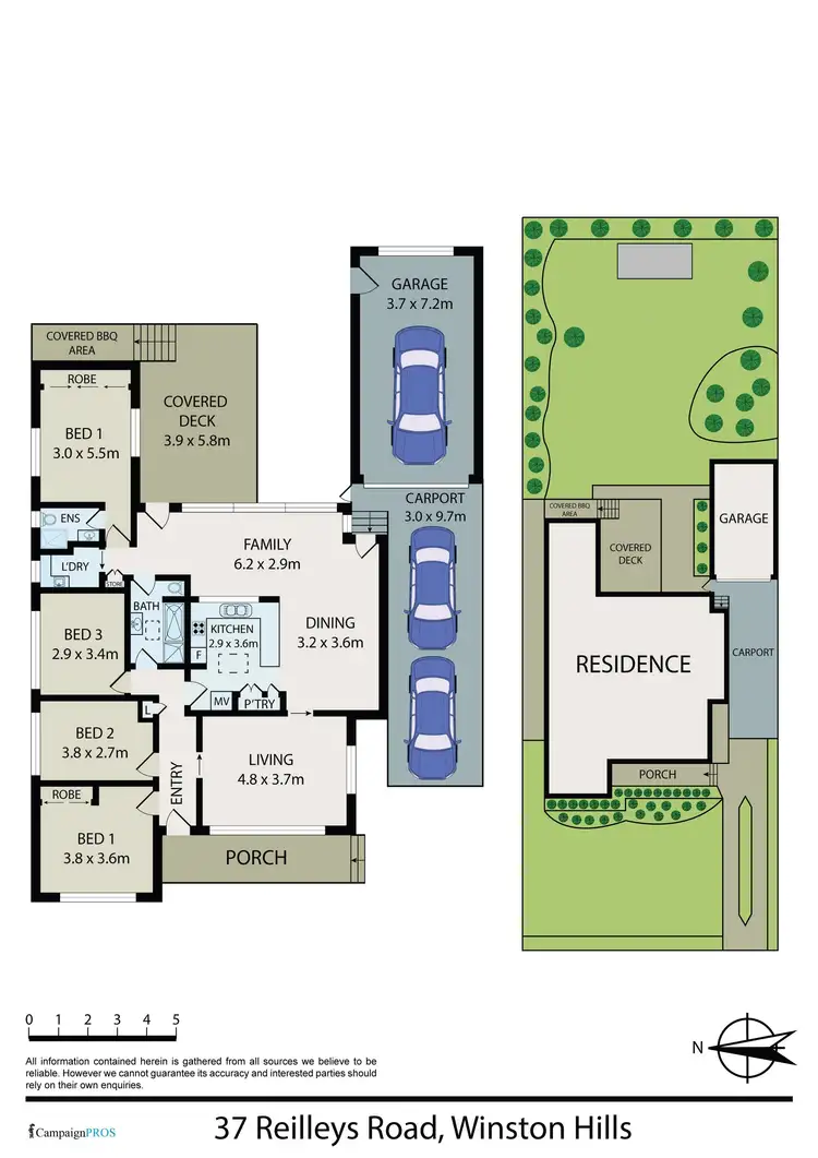 Floorplan of Homely house listing, 37 Reilleys Road, Winston Hills NSW 2153
