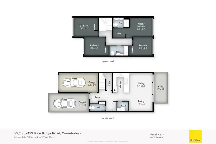 Floorplan of Homely townhouse listing, 33/430 Pine Ridge Road, Coombabah QLD 4216