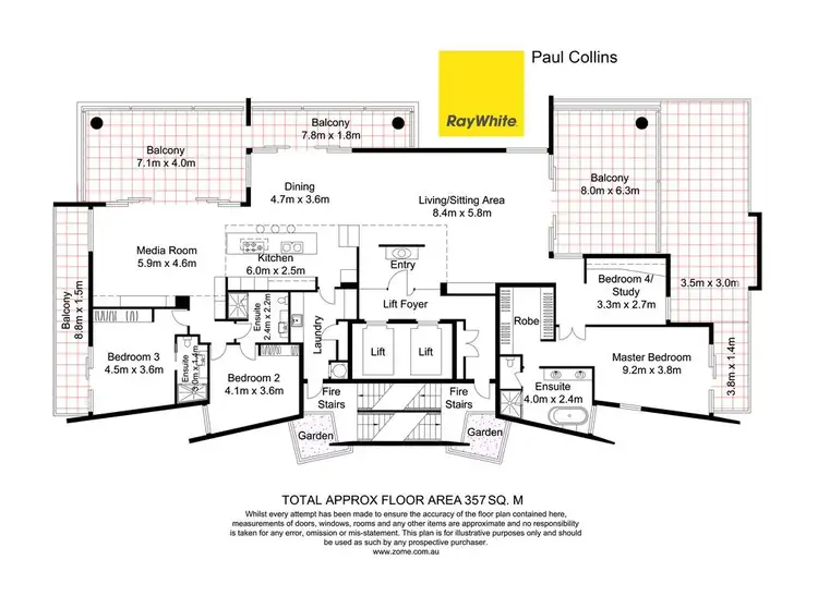 Floorplan of Homely apartment listing, 1501/11 Hill Parade, Main Beach QLD 4217