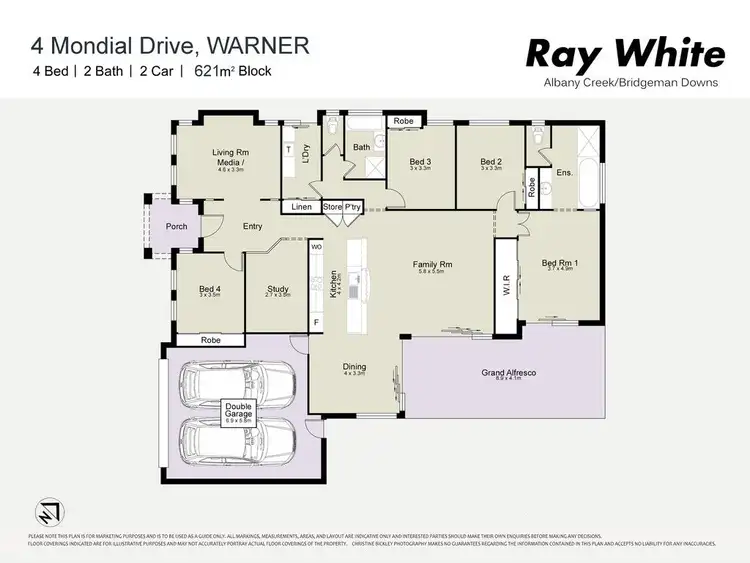 Floorplan of Homely house listing, 4 Mondial Drive, Warner QLD 4500
