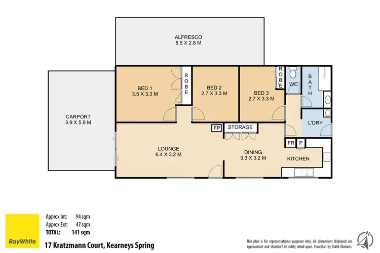 Floorplan of Homely house listing, 17 Kratzmann Court, Kearneys Spring QLD 4350