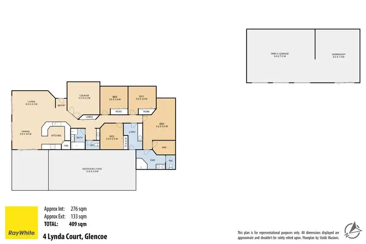 Floorplan of Homely house listing, 4 Lynda Court, Glencoe QLD 4352