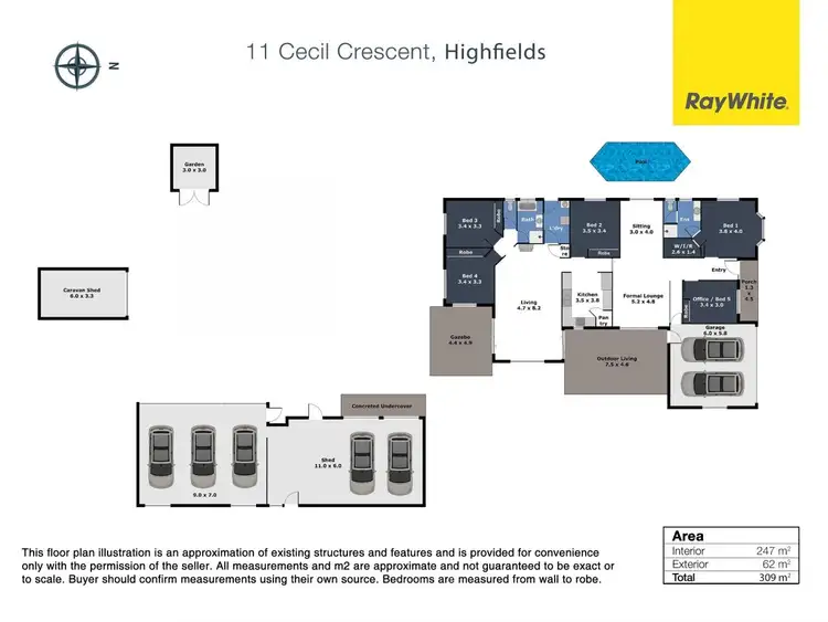 Floorplan of Homely house listing, 11 Cecil Crescent, Highfields QLD 4352