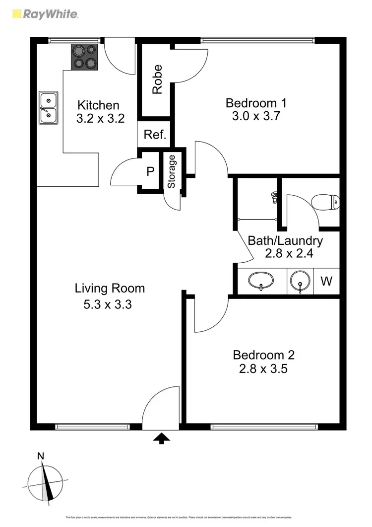 Floorplan of Homely unit listing, 2/8A Carder Avenue, Seaford VIC 3198