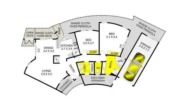 Floorplan of Homely unit listing, 2/17 Merlin Crescent, Corio VIC 3214