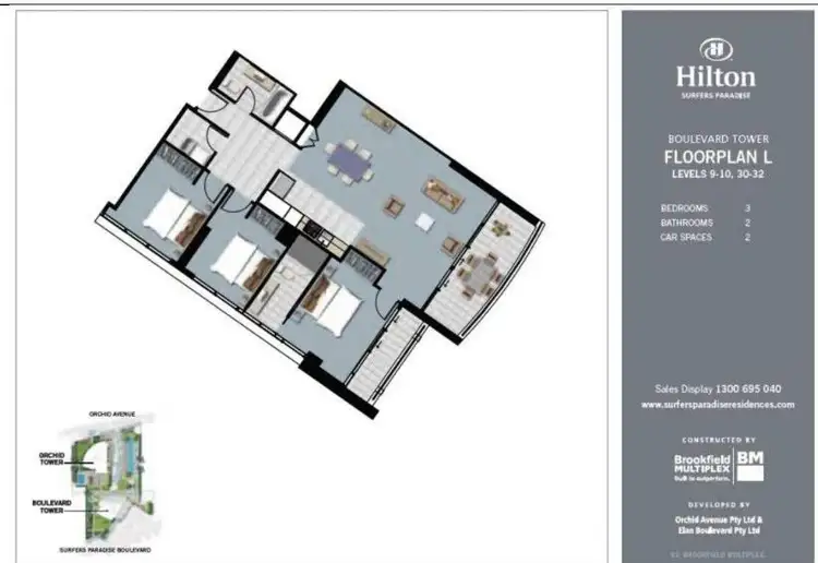 Floorplan of Homely unit listing, 13005/3113 Surfers Paradise Boulevard, Surfers Paradise QLD 4217