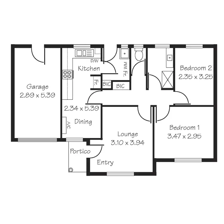 Floorplan of Homely unit listing, 2/12 Southern Avenue, St Marys SA 5042