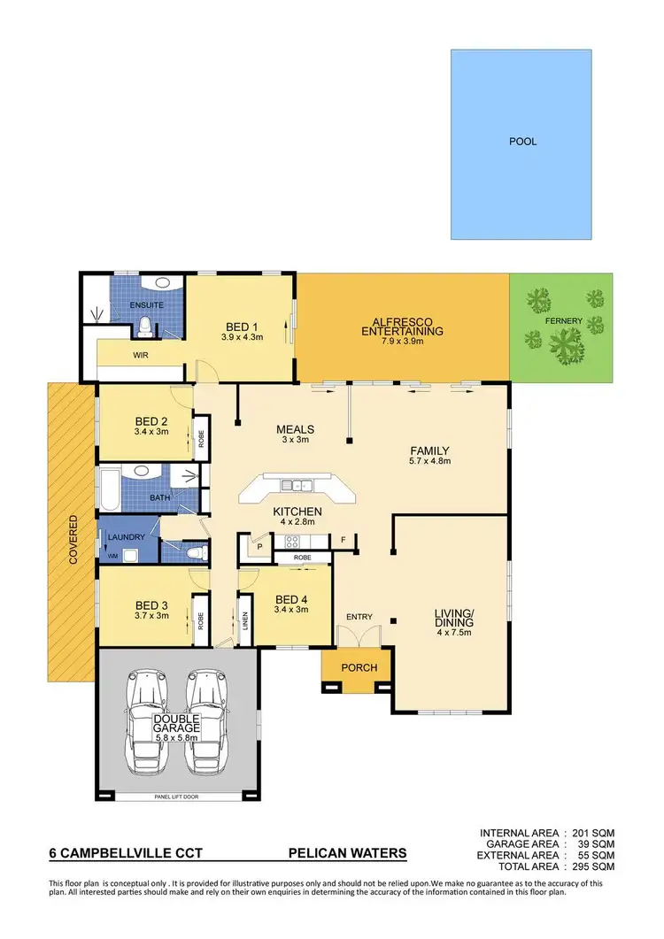 Floorplan of Homely house listing, 6 Campbellville Circuit, Pelican Waters QLD 4551