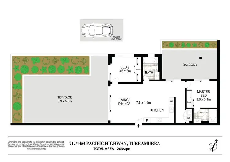 Floorplan of Homely apartment listing, 212/1454 Pacific Highway, Turramurra NSW 2074