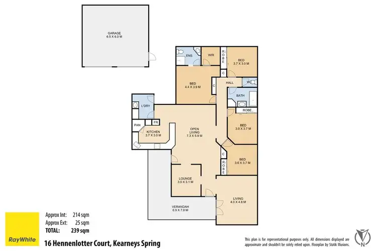 Floorplan of Homely house listing, 16 Hennenlotter Court, Kearneys Spring QLD 4350