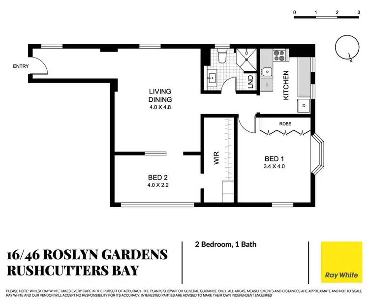 Floorplan of Homely apartment listing, 16/46 Roslyn Gardens, Rushcutters Bay NSW 2011