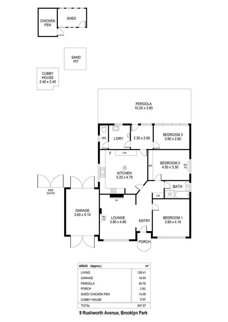 Floorplan of Homely house listing, 9 Rushworth Avenue, Brooklyn Park SA 5032