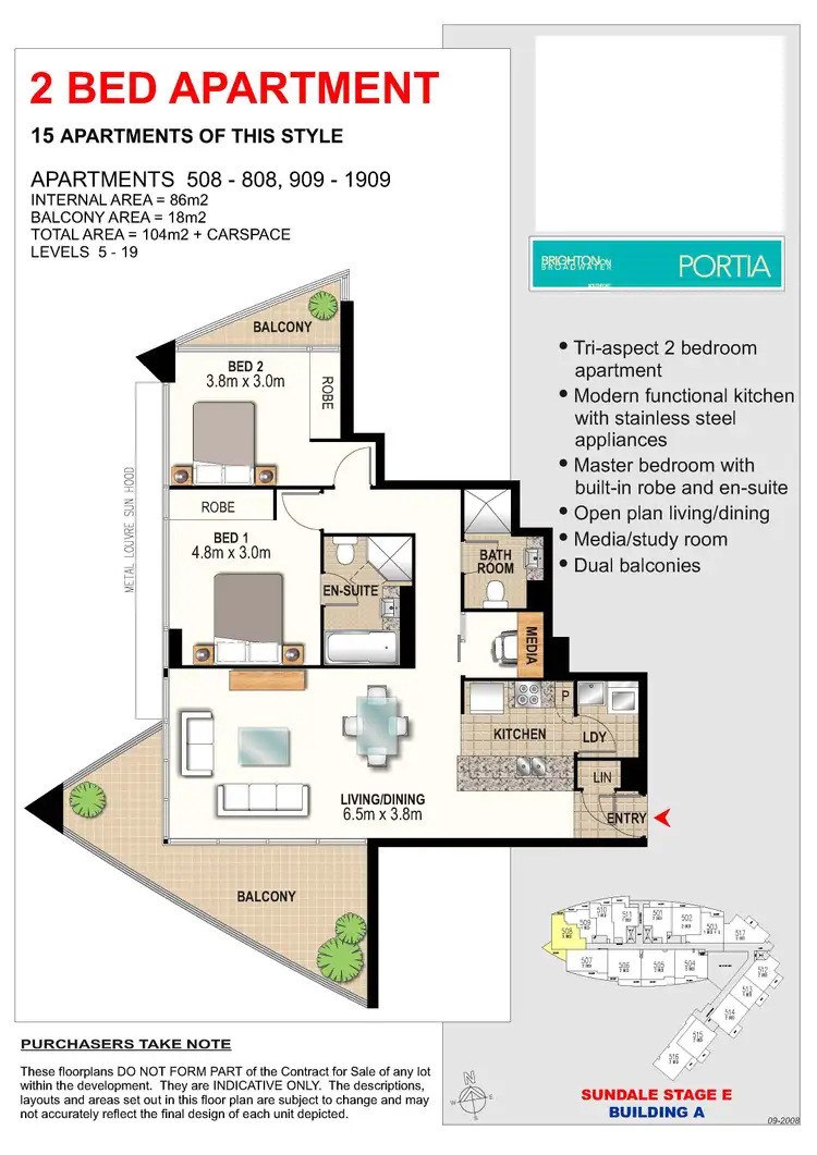 Floorplan of Homely apartment listing, 1309/2 Aqua Street, Southport QLD 4215