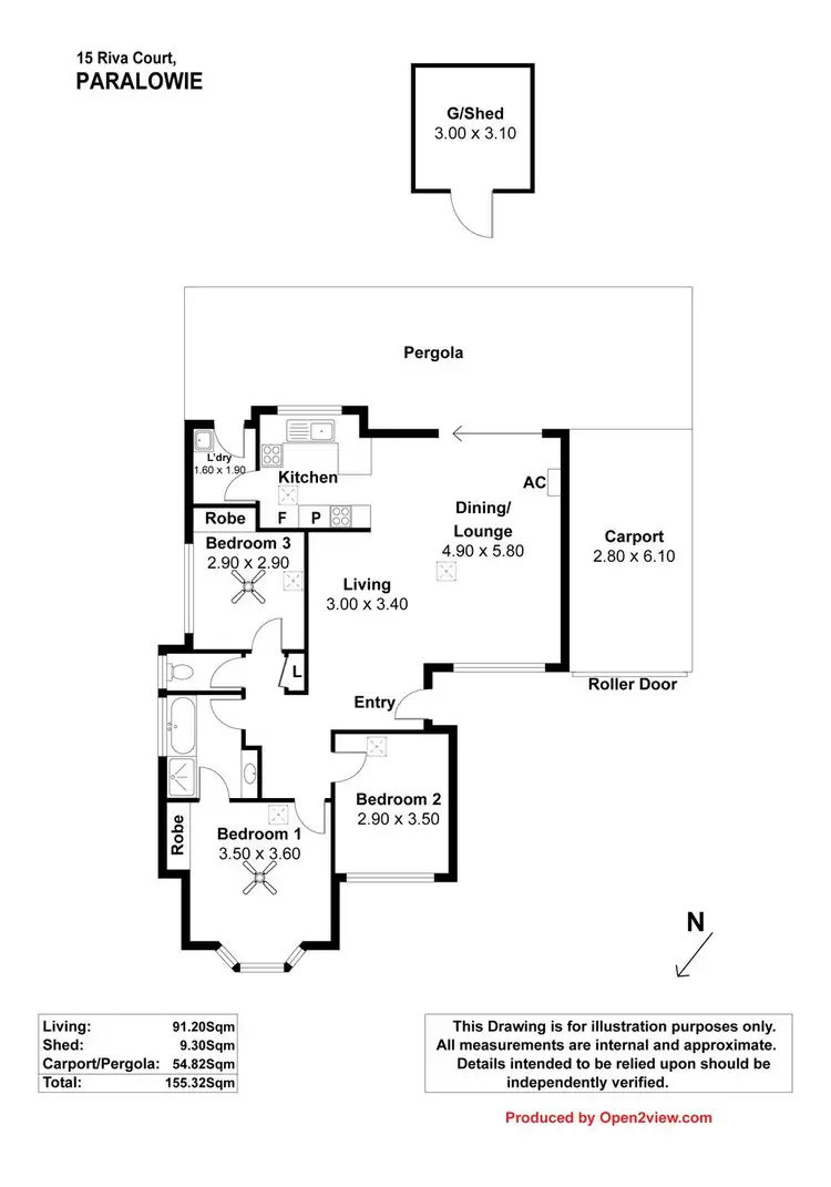 Floorplan of Homely house listing, 15 Riva Court, Paralowie SA 5108