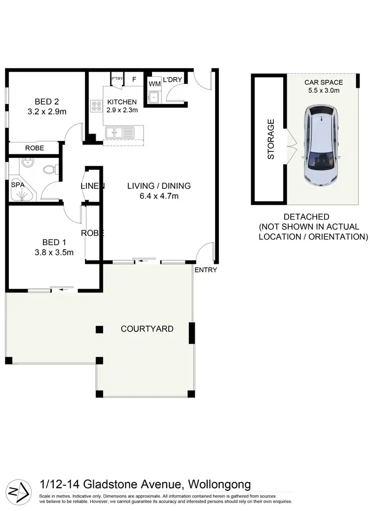 Floorplan of Homely unit listing, 1/12-14 Gladstone Avenue, Wollongong NSW 2500