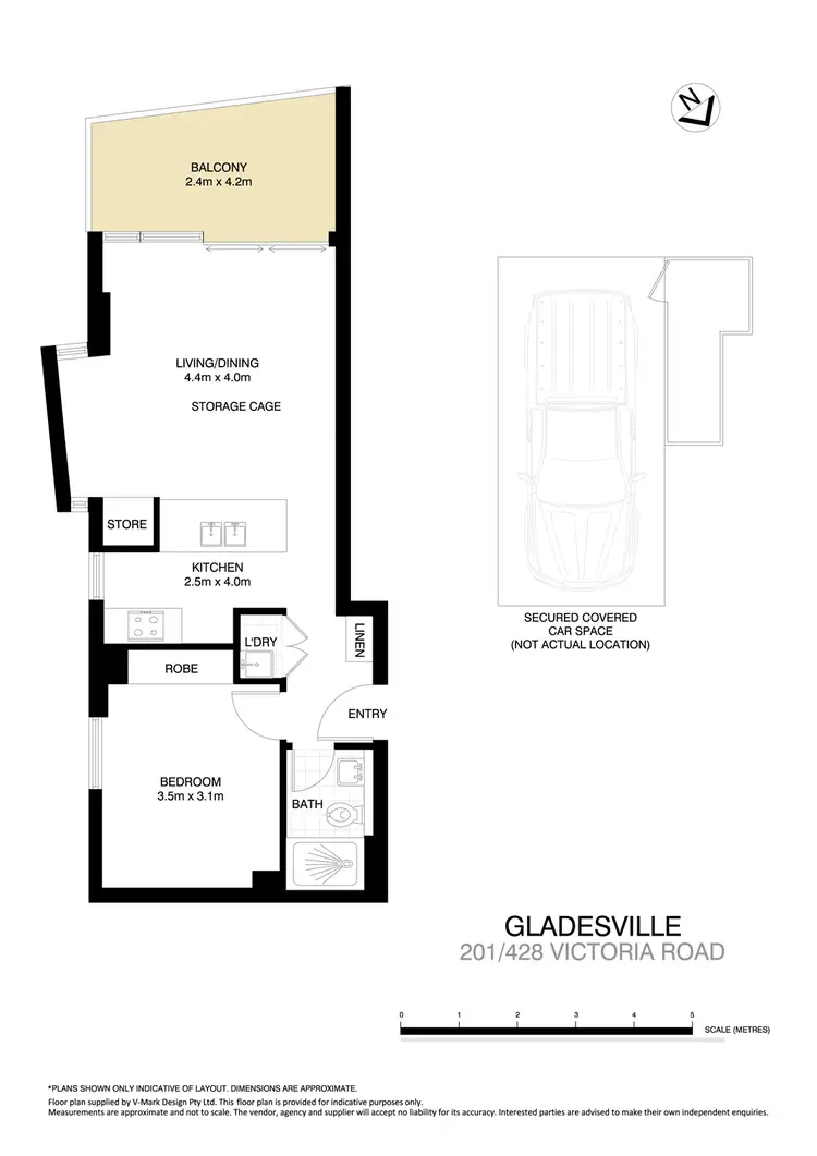 Floorplan of Homely apartment listing, 201/428 Victoria Road, Gladesville NSW 2111
