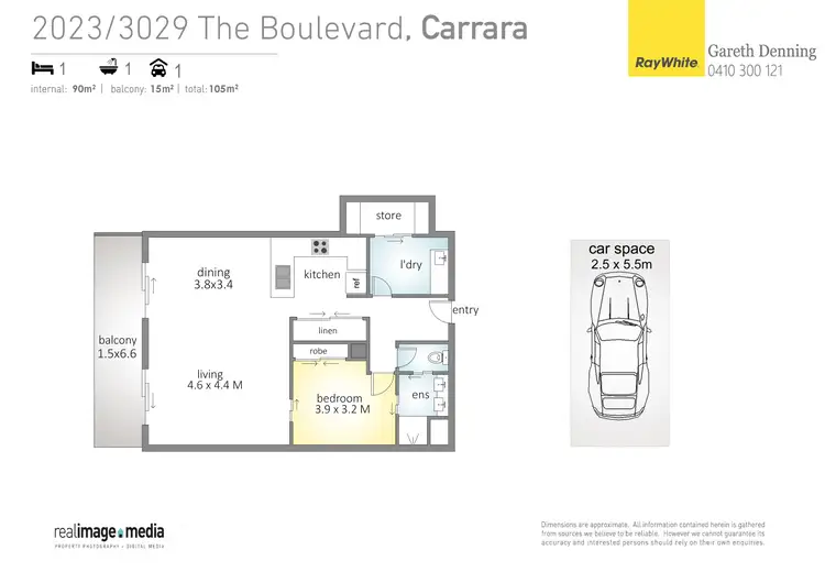Floorplan of Homely apartment listing, 2023/3029 The Boulevard, Carrara QLD 4211