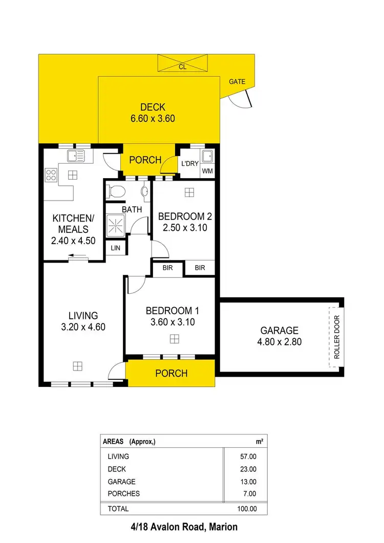 Floorplan of Homely unit listing, 4/18 Avalon Road, Marion SA 5043
