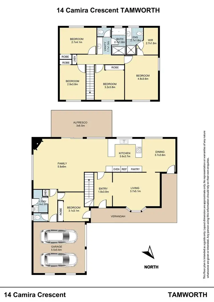 Floorplan of Homely house listing, 14 Camira Crescent, Tamworth NSW 2340