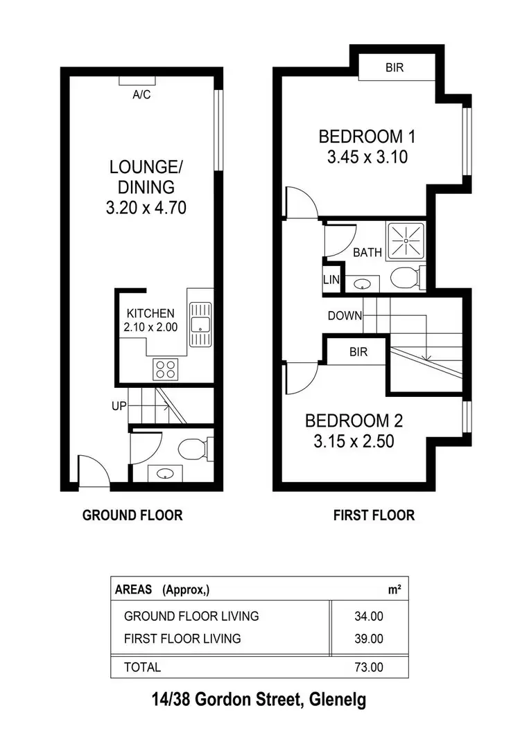 Floorplan of Homely unit listing, 14/38 Gordon Street, Glenelg SA 5045