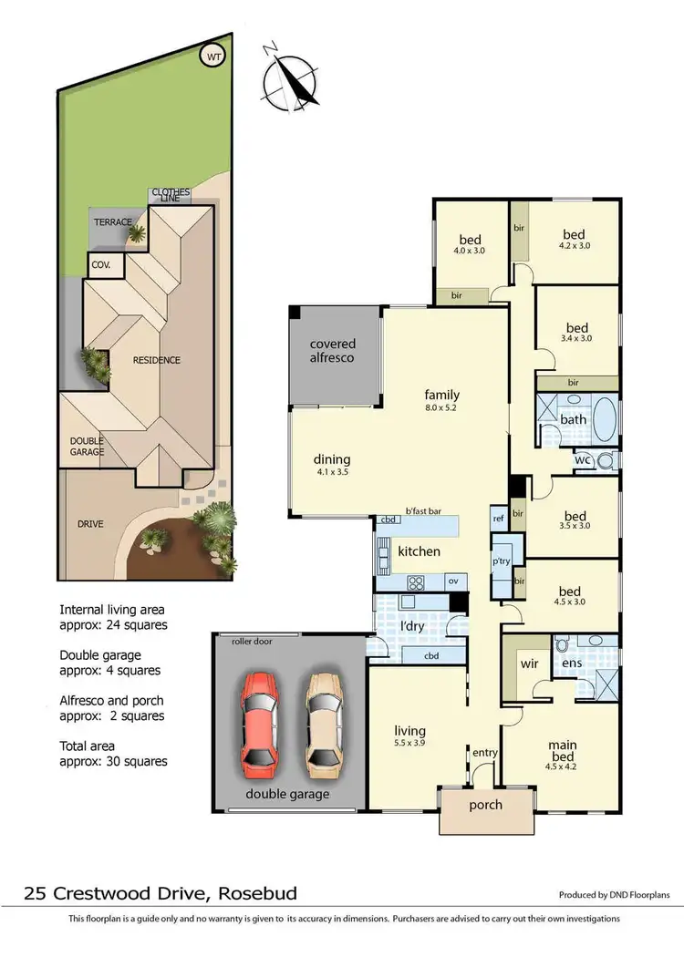 Floorplan of Homely house listing, 25 Crestwood Drive, Rosebud VIC 3939