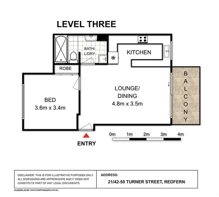 Floorplan of Homely apartment listing, 21/42-50 Turner Street, Redfern NSW 2016