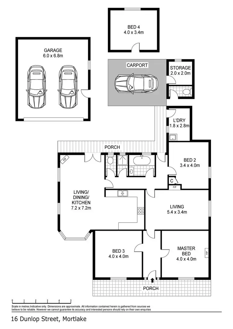 Floorplan of Homely house listing, 16 Dunlop Street, Mortlake VIC 3272