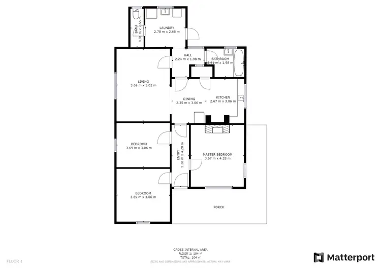 Floorplan of Homely rural property listing, 2298 Murray Valley Highway, Vinifera VIC 3591