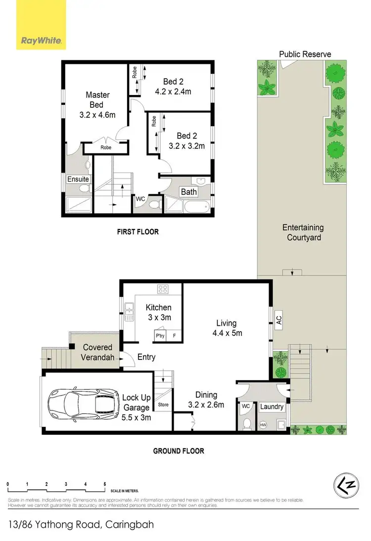 Floorplan of Homely townhouse listing, 13/86 Yathong Road, Caringbah NSW 2229