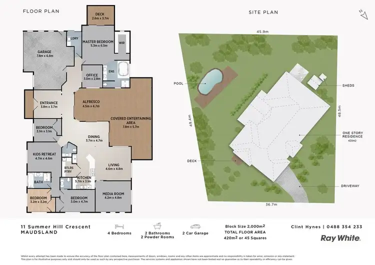 Floorplan of Homely house listing, 11 Summer Hill Crescent, Maudsland QLD 4210