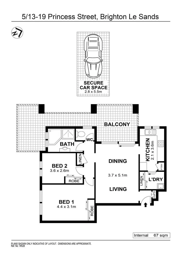 Floorplan of Homely unit listing, 5/13-19 Princess Street, Brighton-le-sands NSW 2216