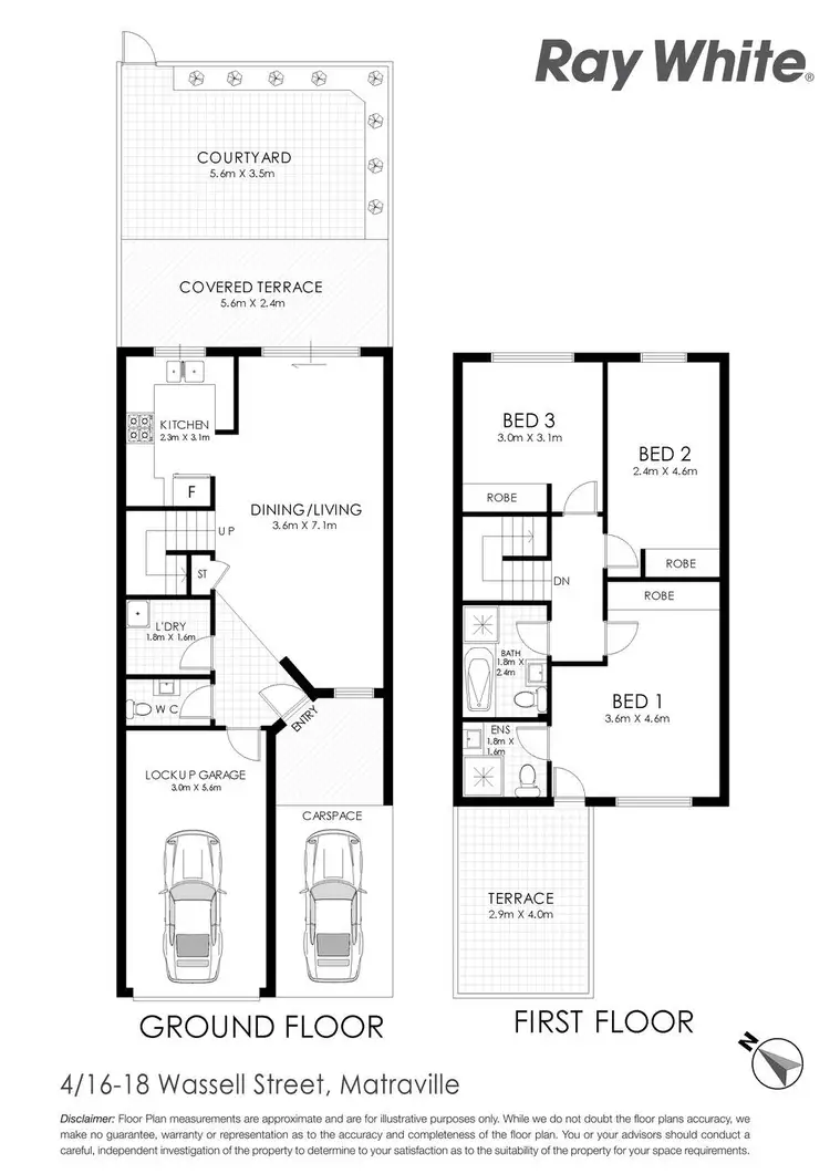 Floorplan of Homely townhouse listing, 4/16-18 Wassell Street, Matraville NSW 2036
