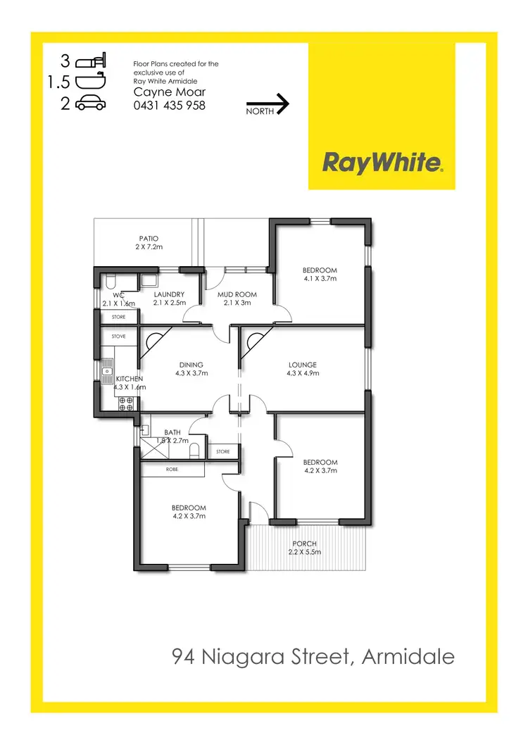 Floorplan of Homely house listing, 94 Niagara Street, Armidale NSW 2350