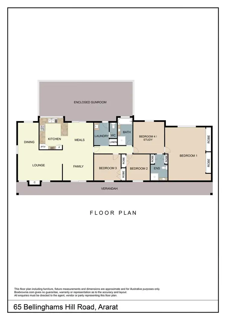 Floorplan of Homely house listing, 65 Bellinghams Hill Road, Ararat VIC 3377
