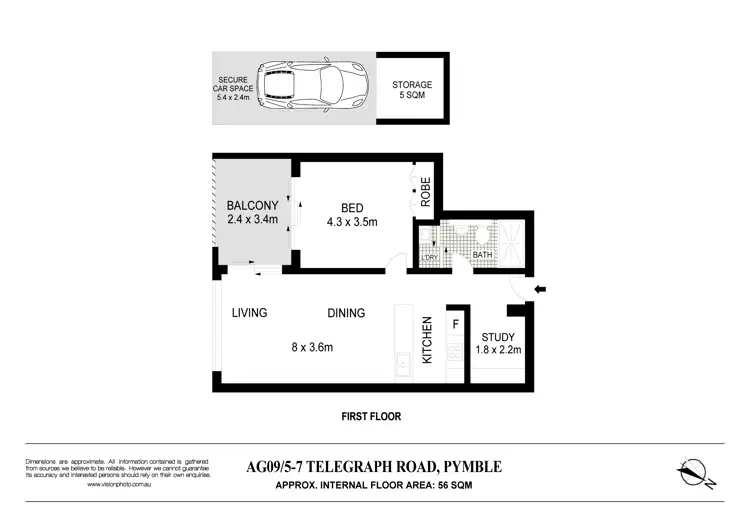 Floorplan of Homely apartment listing, AG09 5-7 Telegraph Road, Pymble NSW 2073