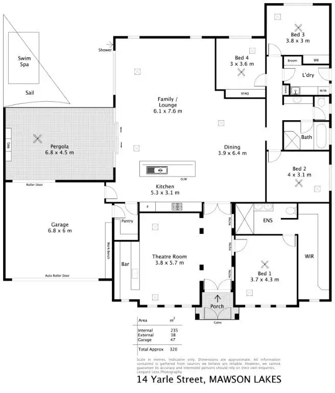 Floorplan of Homely house listing, 14 Yarle Street, Mawson Lakes SA 5095