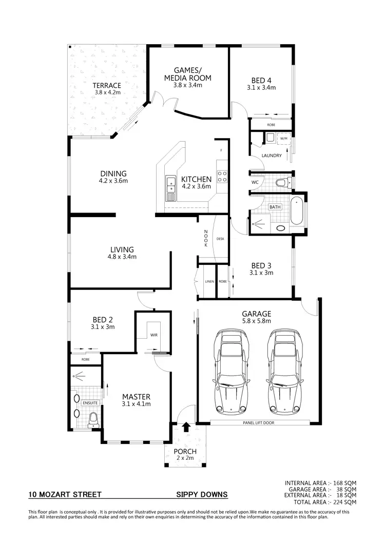 Floorplan of Homely house listing, 10 Mozart Street, Sippy Downs QLD 4556
