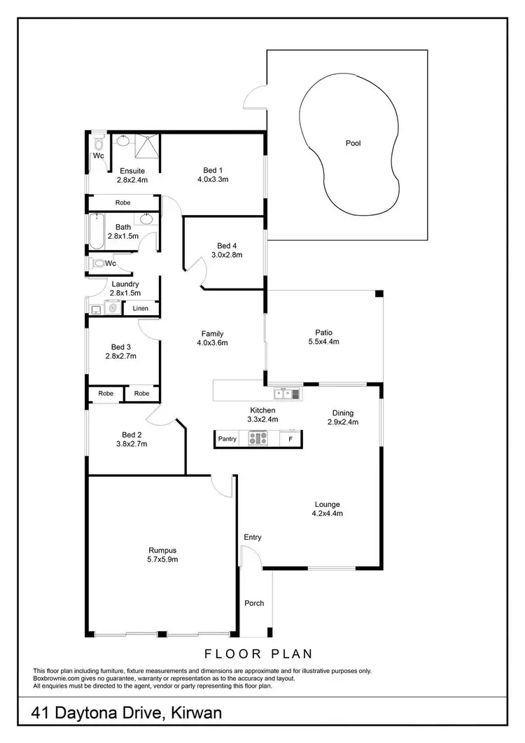 Floorplan of Homely house listing, 41 Daytona Drive, Kirwan QLD 4817